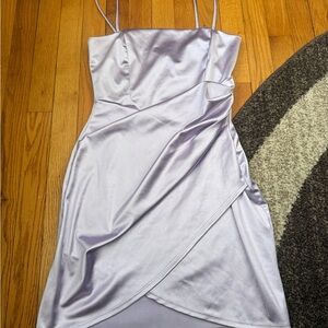 Windsor Lavender Satin Mini Dress